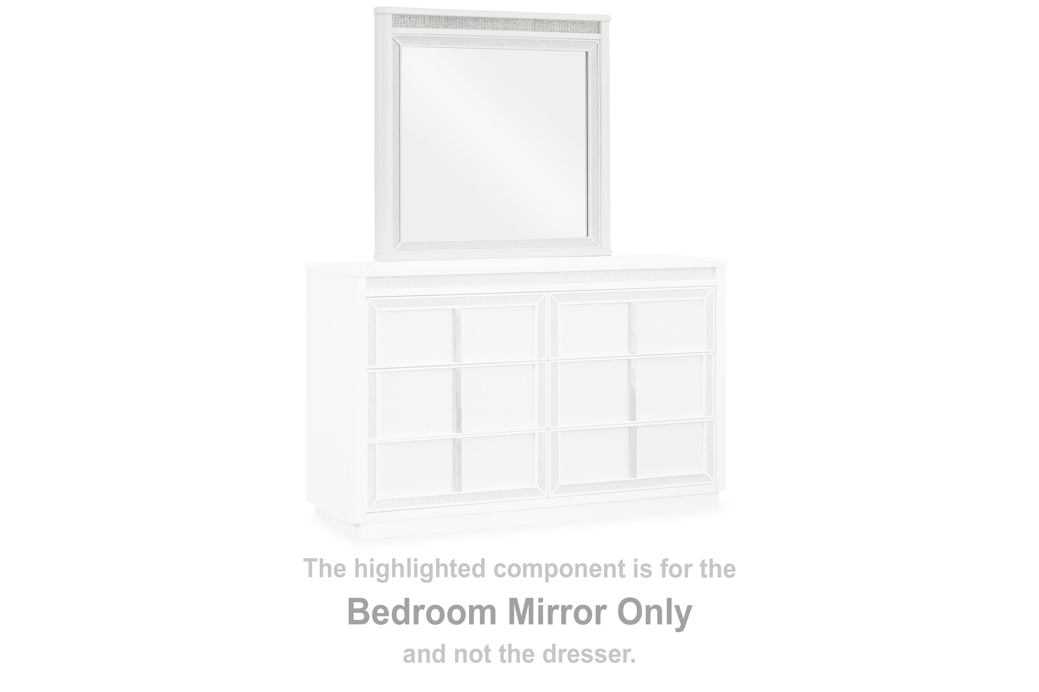 Family Deals Furniture - Ashley Furniture - Chalanna Bedroom - Bedroom Mirror / White - B822-36