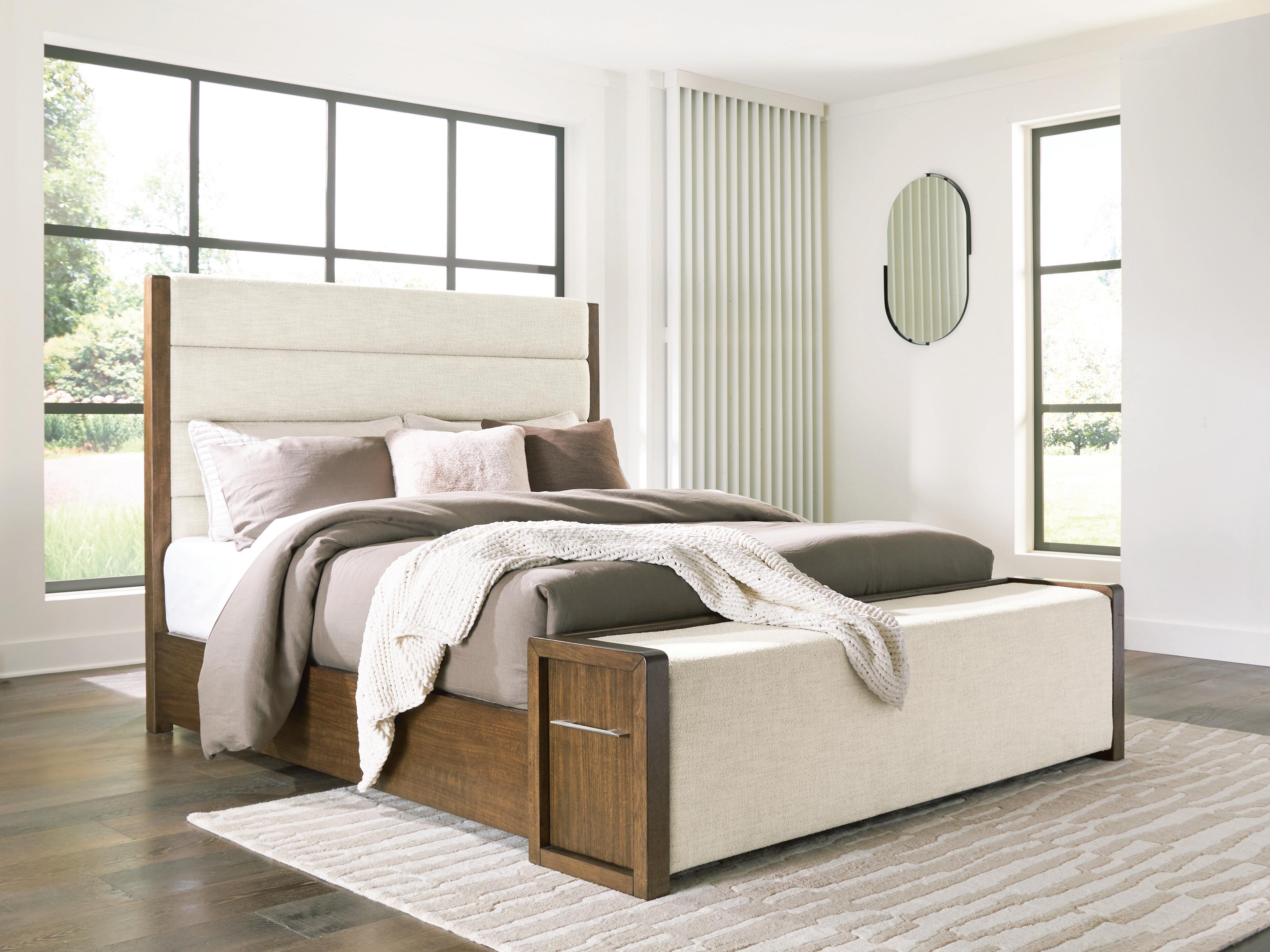 Family Deals Furniture - Ashley Furniture - Marxmore Bedroom - Queen Upholstered Storage Bed / Brown - B863B2