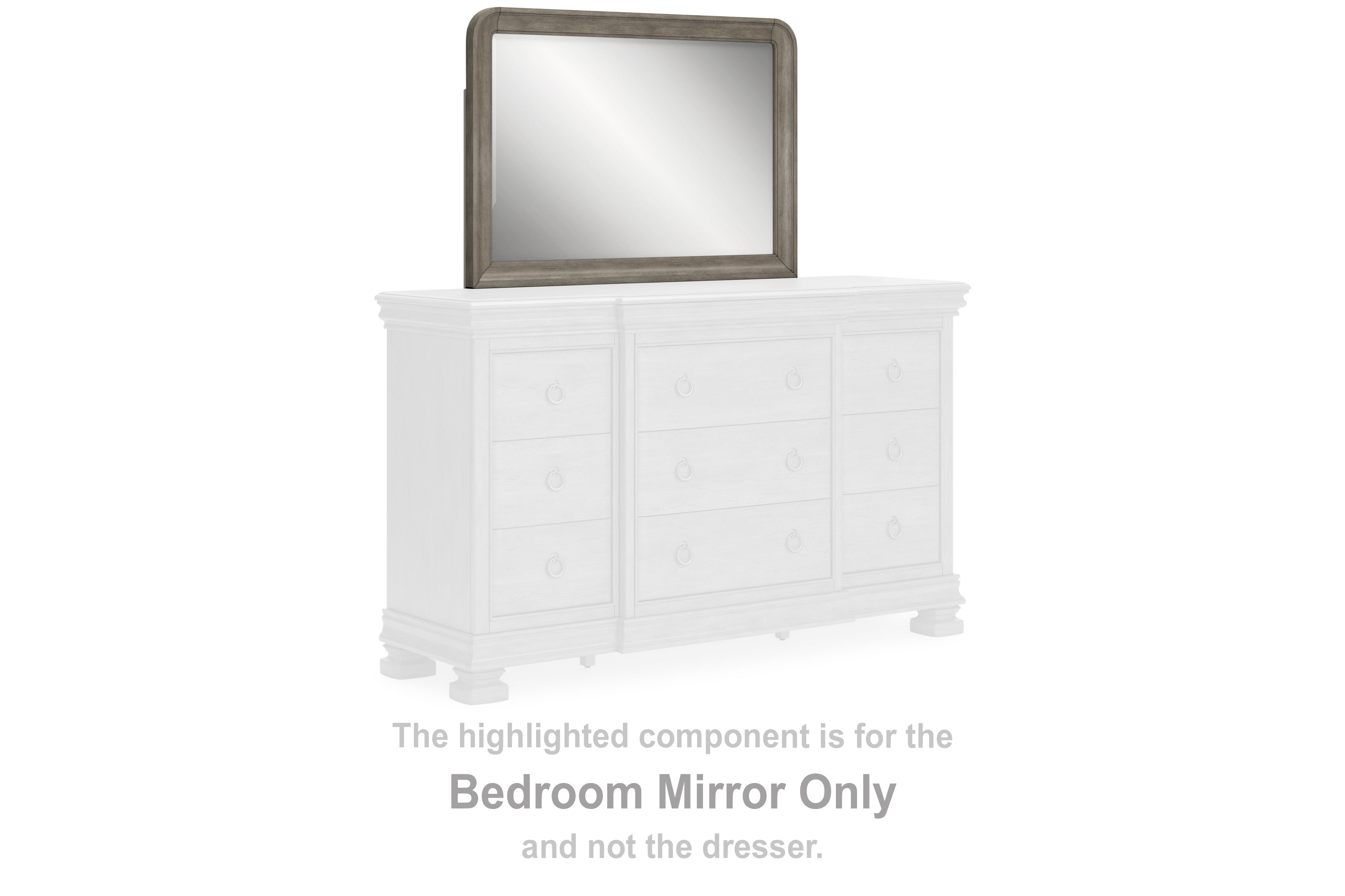 Family Deals Furniture - Ashley Furniture - Lexorne Bedroom - Bedroom Mirror / Gray - B924-36