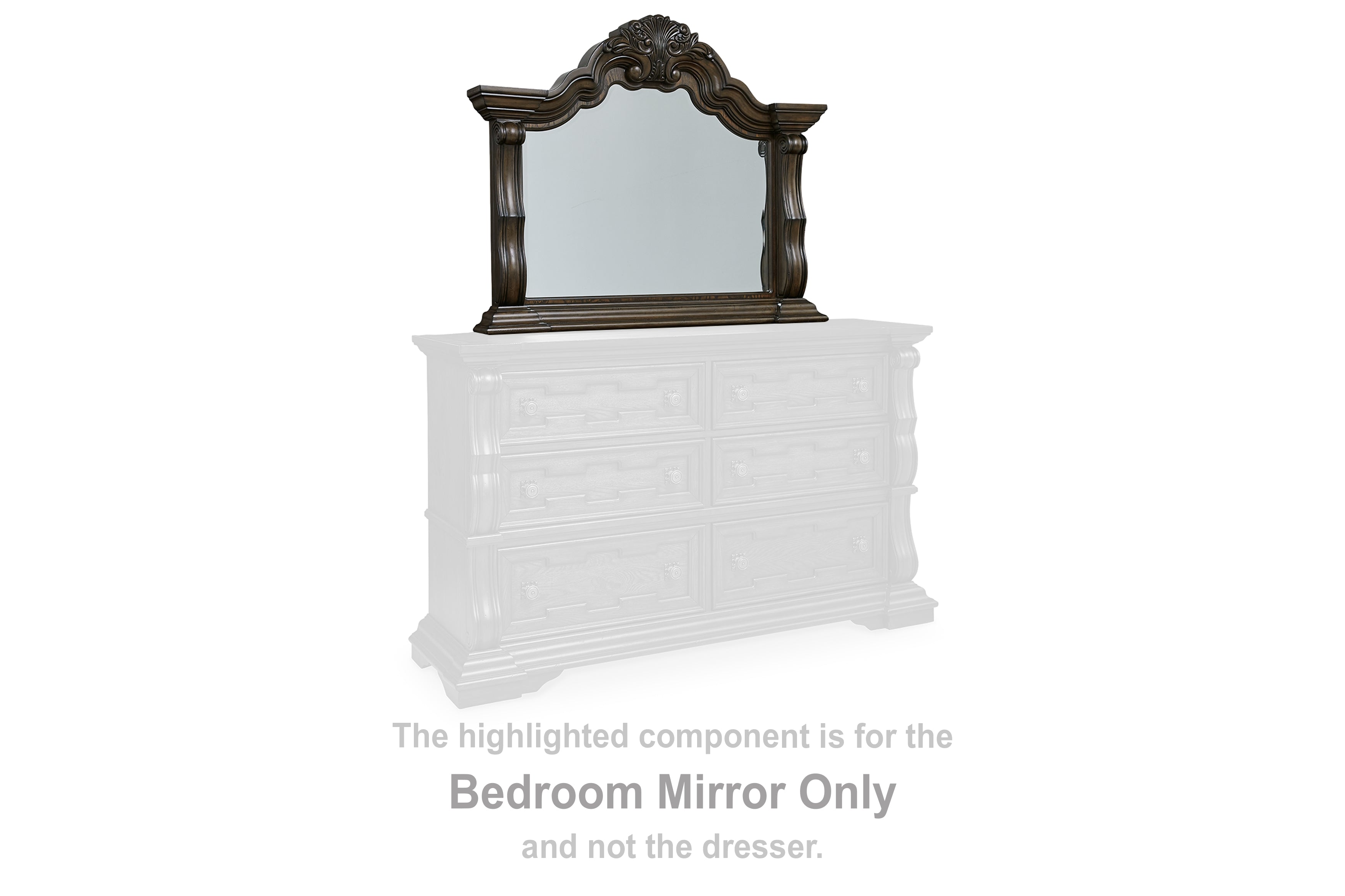 Family Deals Furniture - Ashley Furniture - Maylee Bedroom - Bedroom Mirror / Dark Brown - B947-36