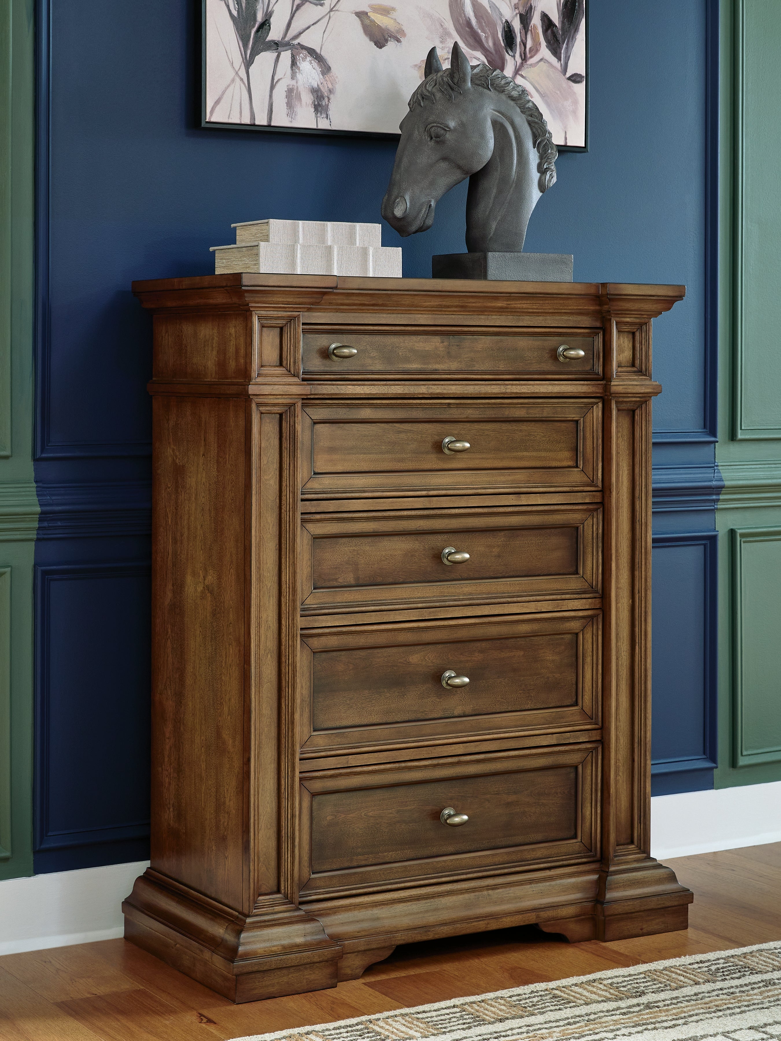 Family Deals Furniture - Ashley Furniture - Frantanna Bedroom - Five Drawer Chest / Brown - PCB949-46