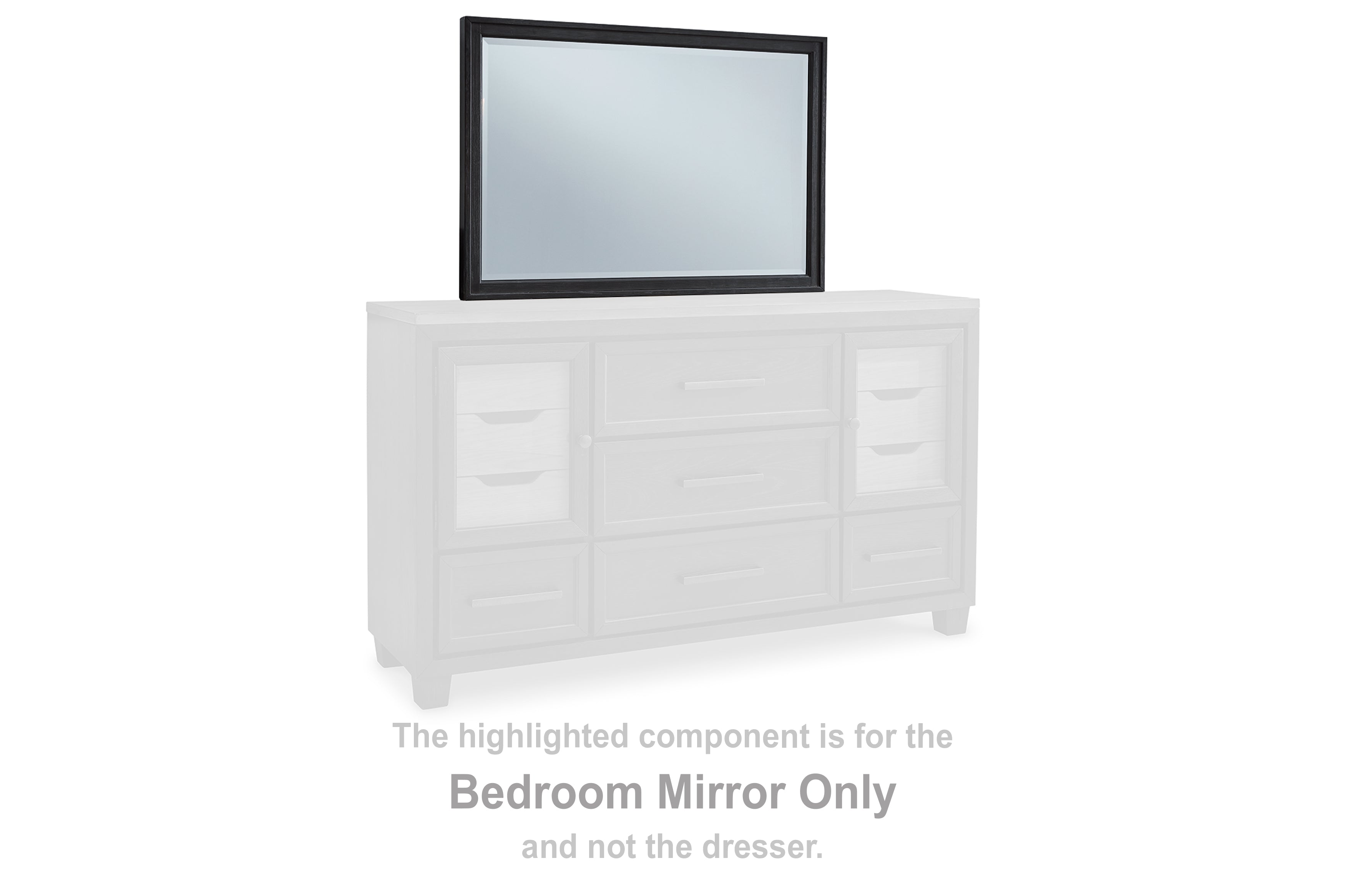 Family Deals Furniture - Ashley Furniture - Foyland Bedroom - Bedroom Mirror / Black - B989-36