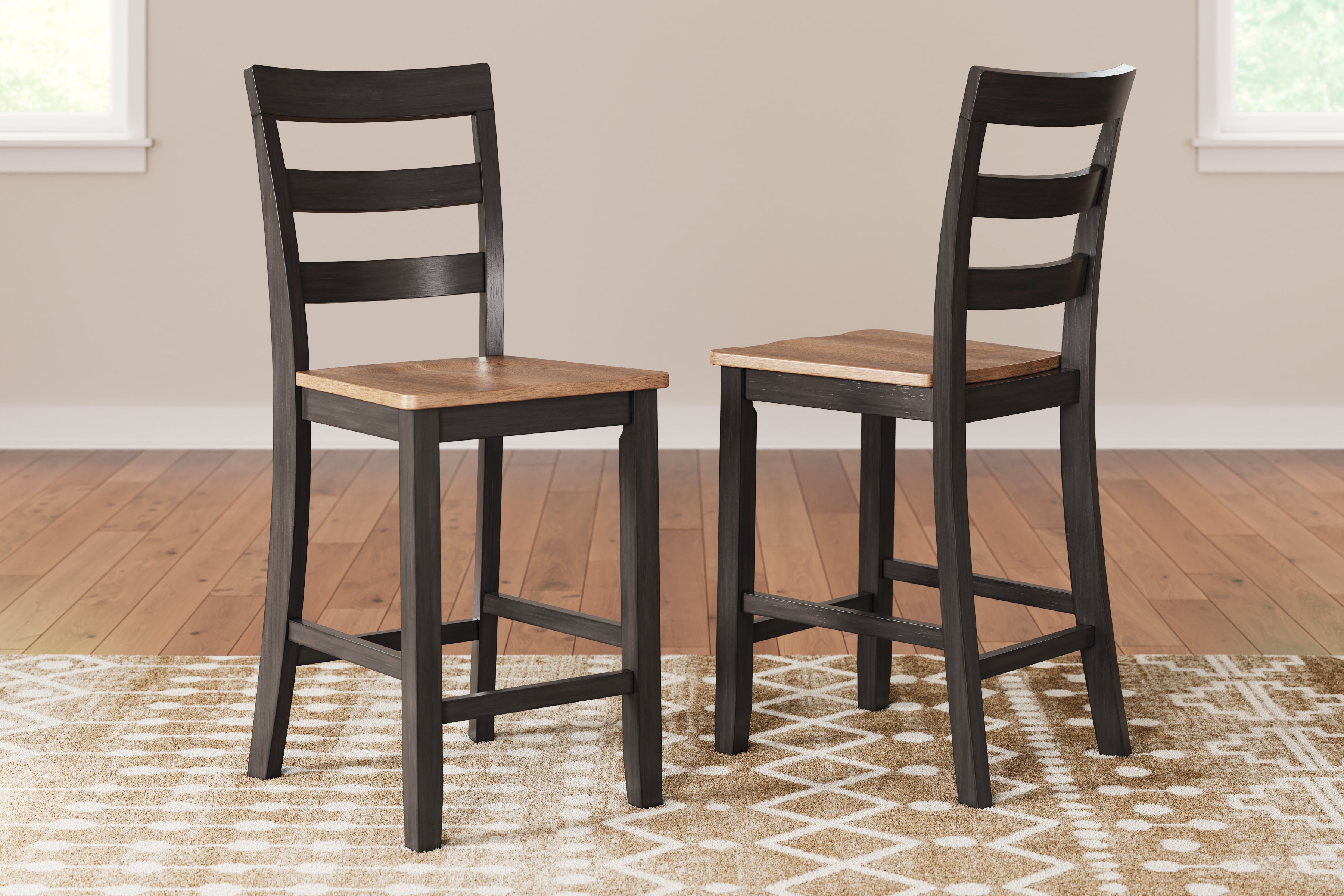 Family Deals Furniture - Ashley Furniture - Gesthaven Dining Room - Counter Height Barstool (Set of 2) / Natural/Brown - D396-124X2