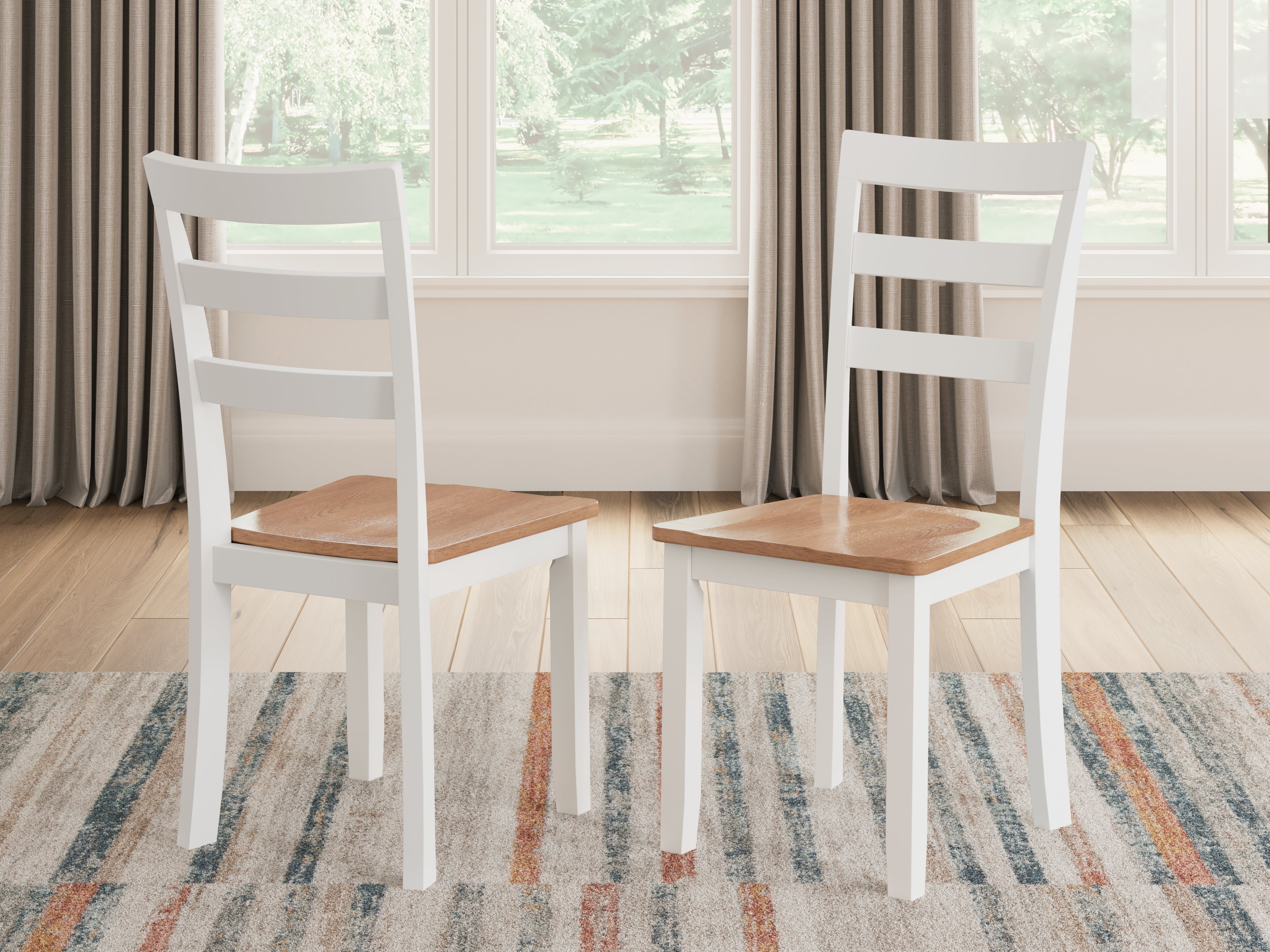 Family Deals Furniture - Ashley Furniture - Gesthaven Dining Room - Dining Chair (Set of 2) / Natural/White - D398-01X2