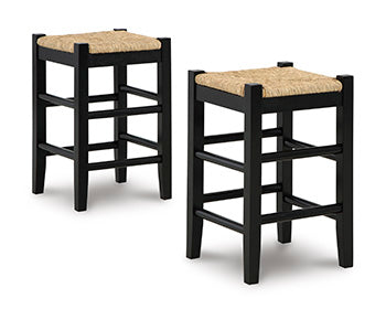 Family Deals Furniture - Ashley Furniture - Mirimyn Dining Room - Counter Height Bar Stool (Set of 2) / Black - D508-124X2