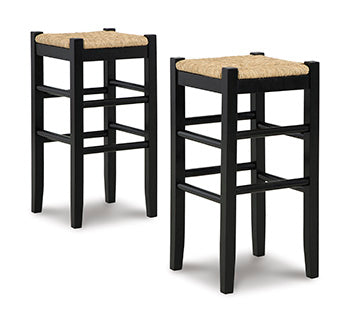 Family Deals Furniture - Ashley Furniture - Mirimyn Dining Room - Bar Height Bar Stool (Set of 2) / Black - D508-130X2