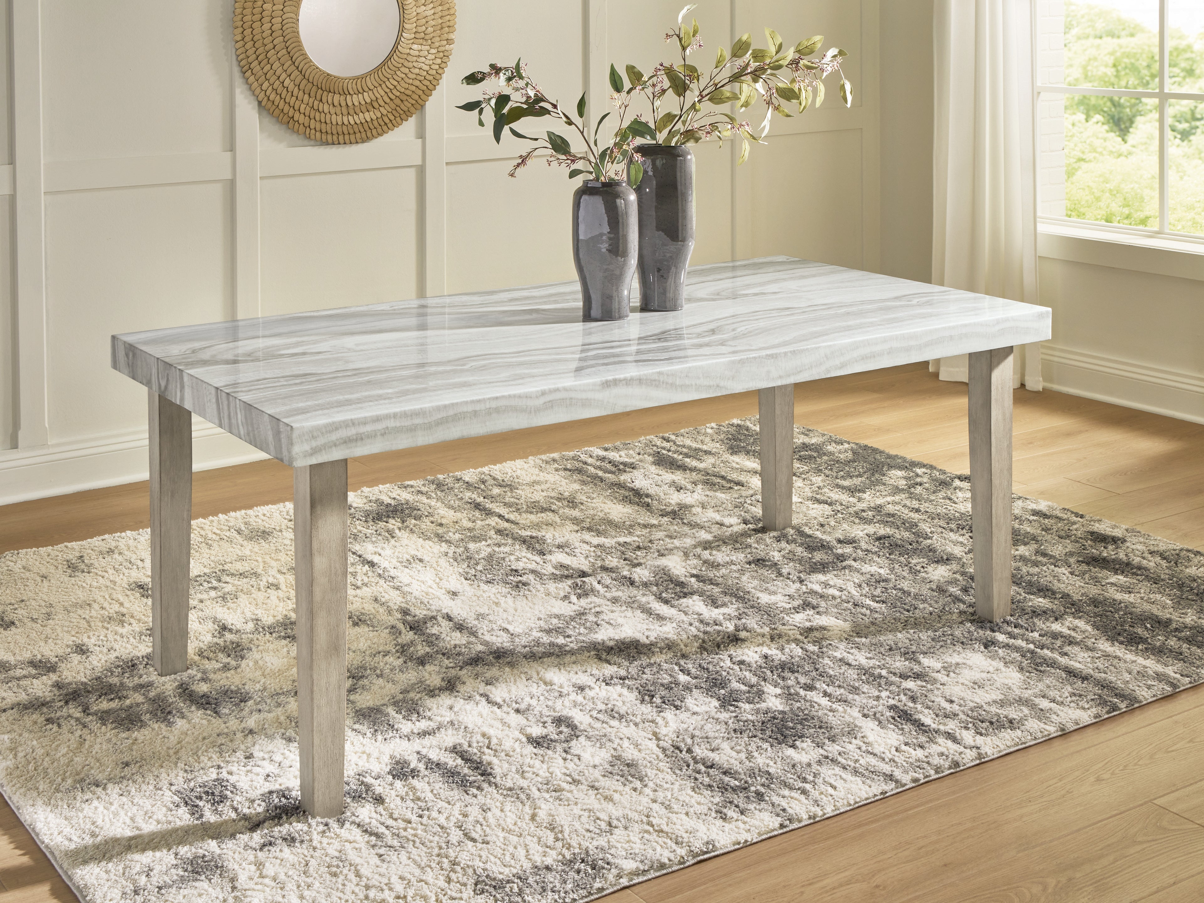 Family Deals Furniture - Ashley Furniture - Larawyn Dining Room - Rectangular Dining Room Table / Bisque - PCD575-25