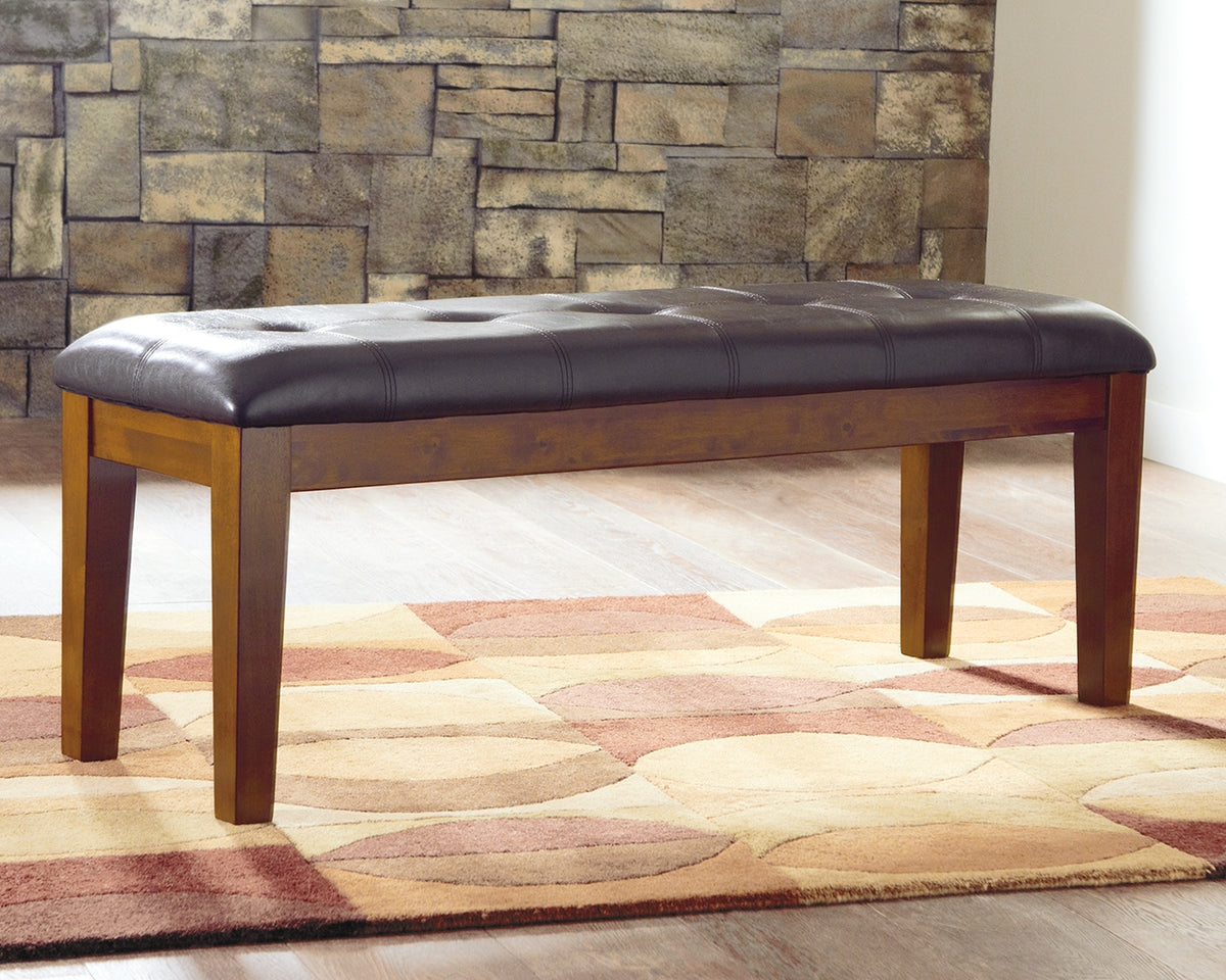 Family Deals Furniture - Ashley Furniture - Ralene Dining Bench - Large UPH Dining Room Bench / Medium Brown / 50"W x 16"D x 19"H - D594-00