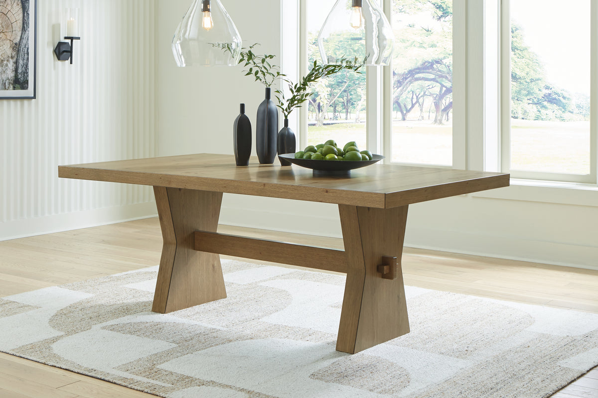 Family Deals Furniture - Ashley Furniture - Galliden Dining Room - Large UPH Dining Room Bench / Beige - D841-00