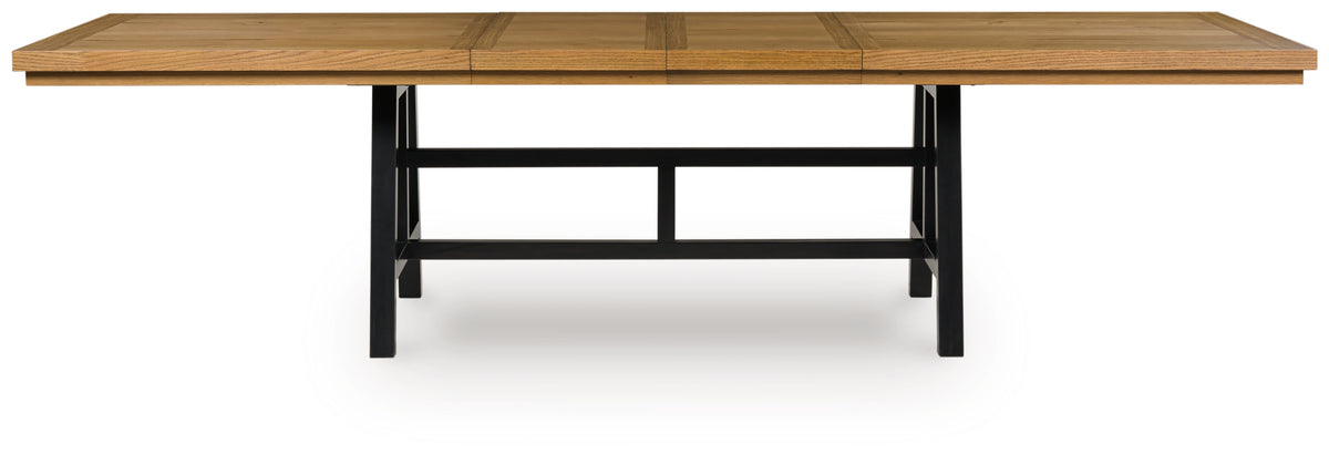 Family Deals Furniture - Ashley Furniture - Galliden Dining Room - RECT Dining Room EXT Table / Black/Brown - D841-55