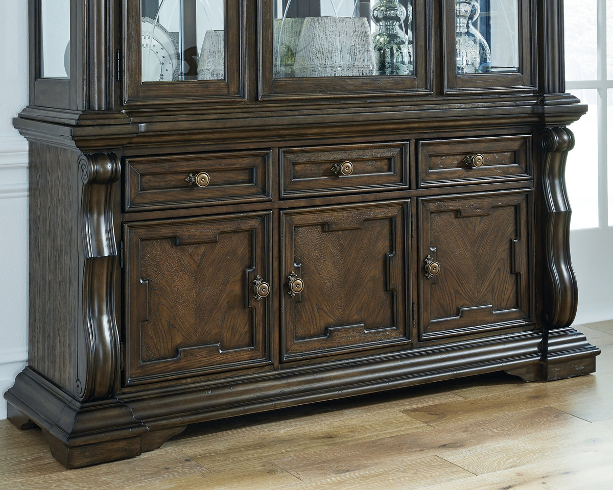 Family Deals Furniture - Ashley Furniture - Maylee Dining Room - Dining Room Buffet / Dark Brown - D947-80