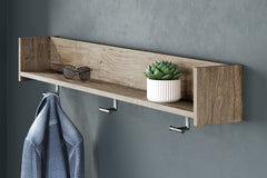 Family Deals Furniture - Ashley Furniture - Oliah Wall Decor - Wall Mounted Coat Rack w/Shelf / Natural - EA2270-151