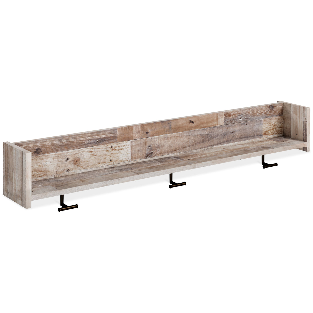 Family Deals Furniture - Ashley Furniture - Neilsville Wall Decor - Wall Mounted Coat Rack w/Shelf / Multi Gray - EA2120-151