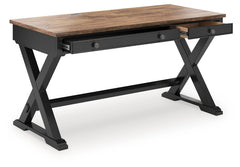 Family Deals Furniture - Ashley Furniture - Wildenauer Office Desk - Home Office Desk / Brown/Black - H664-34