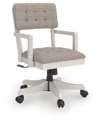 Family Deals Furniture - Ashley Furniture - Robbinsdale Home Office Desk Chair - Home Office Desk Chair (1/CN) / Antique White - H742-01A
