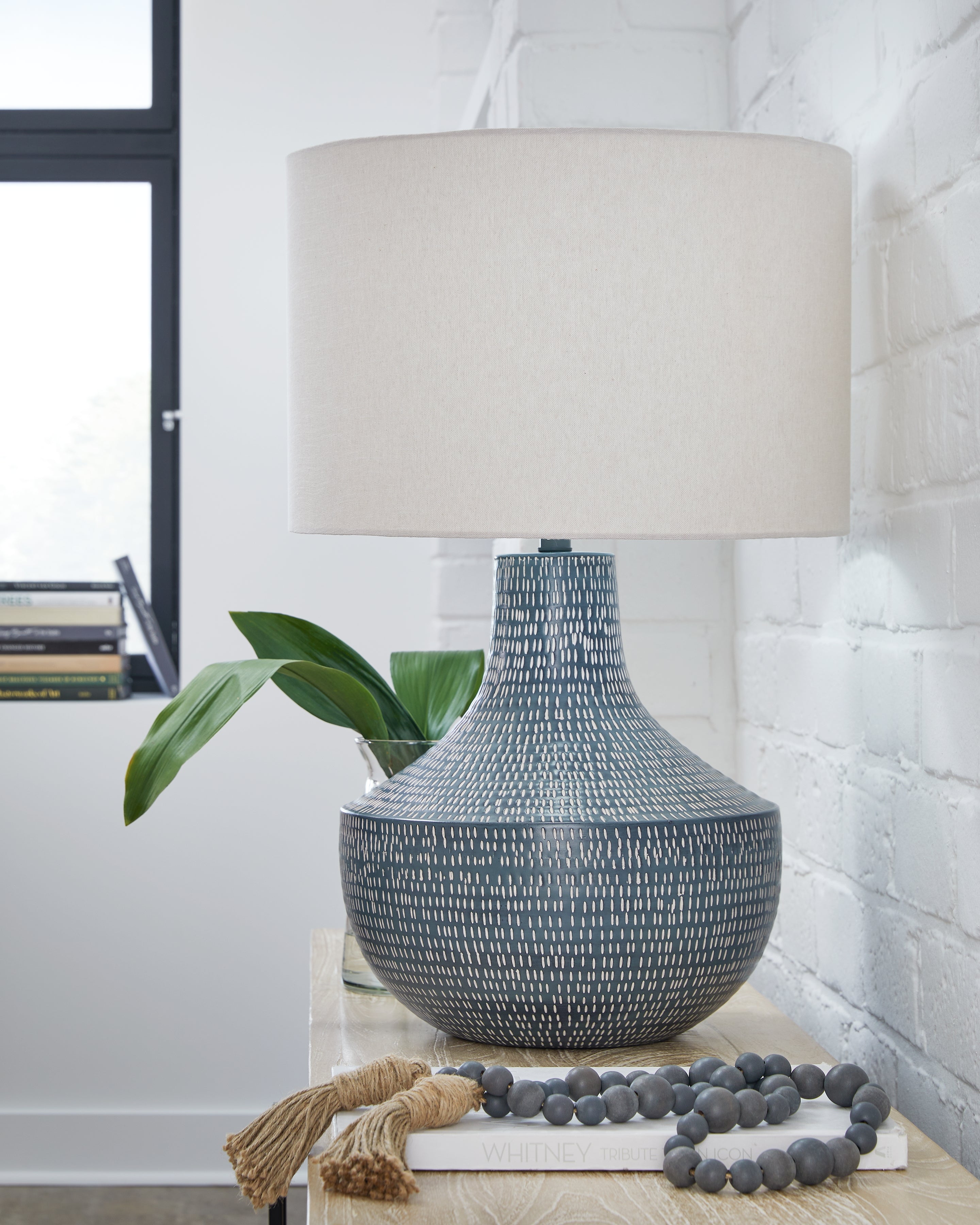 Family Deals Furniture - Ashley Furniture - Schylarmont Lighting - 2-Piece Lamp Set / Antique Gray/White - L207474X2