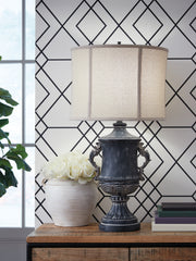 Family Deals Furniture - Ashley Furniture - Morvanford Lighting - Poly Table Lamp (1/CN) / Antique Black - L235834