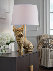 Family Deals Furniture - Ashley Furniture - Wadeland Lighting - Poly Table Lamp (1/CN) / Gold Finish - L317054