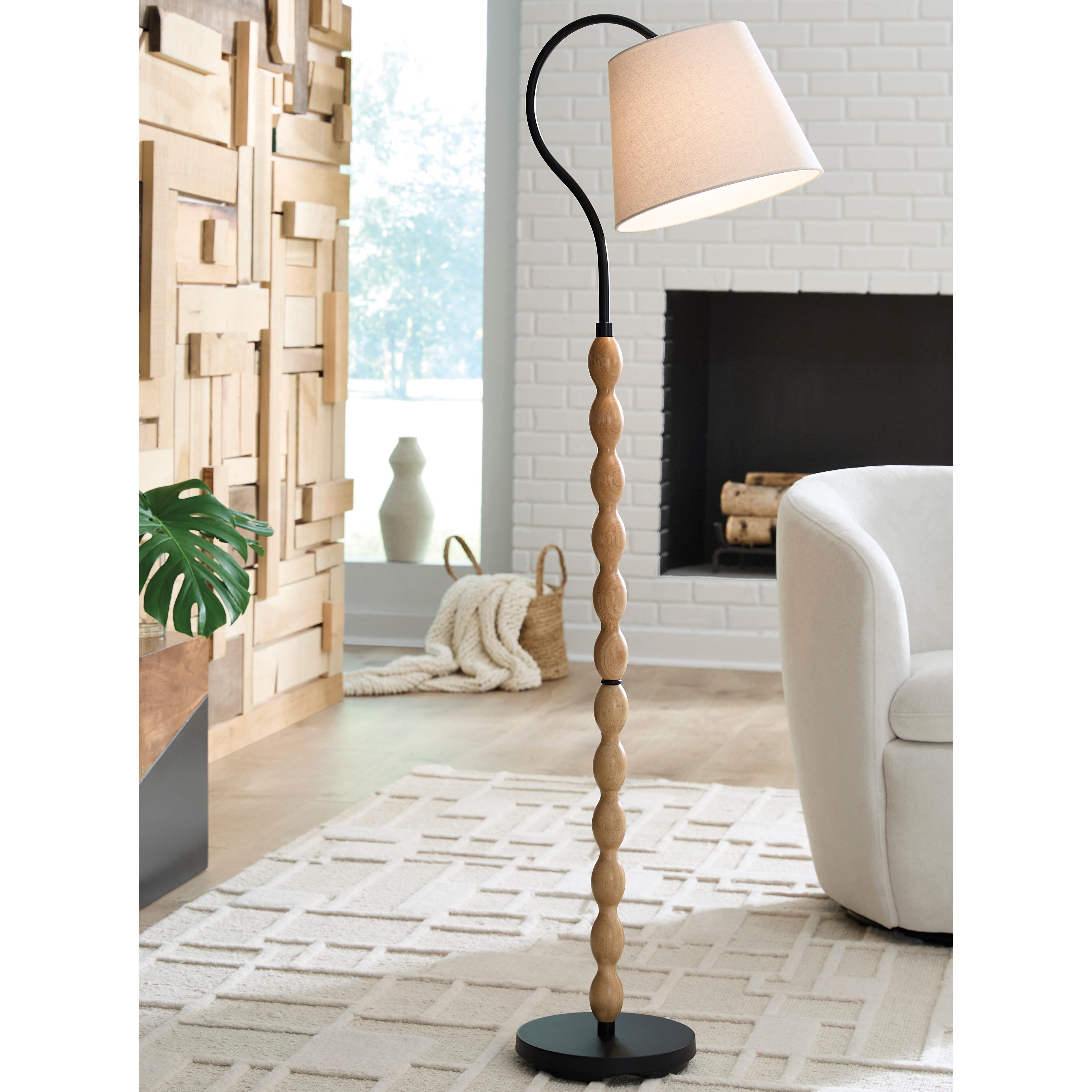 Family Deals Furniture - Ashley Furniture - Corinwell Lighting - Wood Floor Lamp (1/CN) - L329131