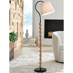 Family Deals Furniture - Ashley Furniture - Corinwell Lighting - Wood Floor Lamp (1/CN) - L329131