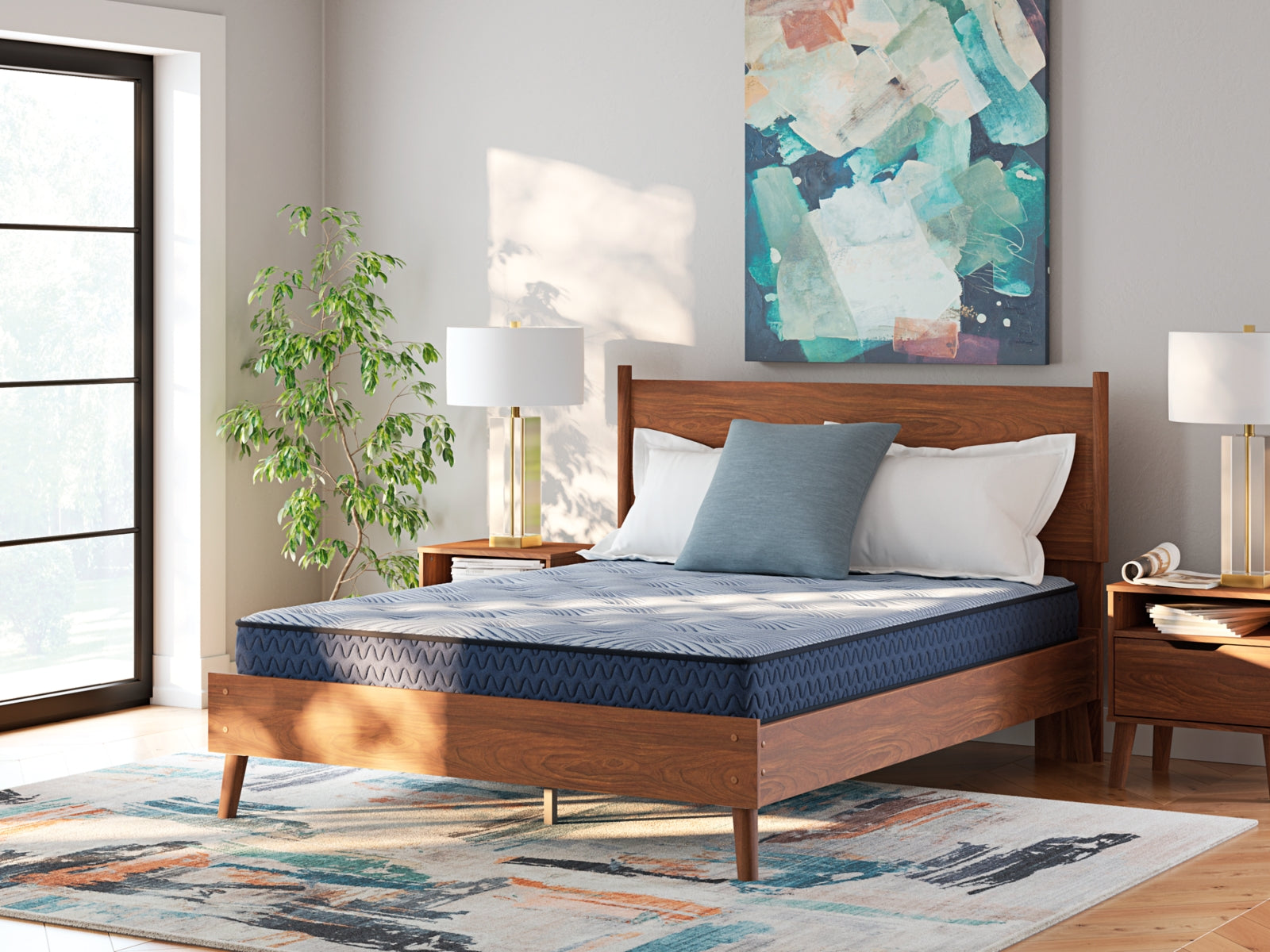 Family Deals Furniture - Ashley Furniture - Peak 2.0 Bonnell Mattresses - Full / Light Blue - M20121