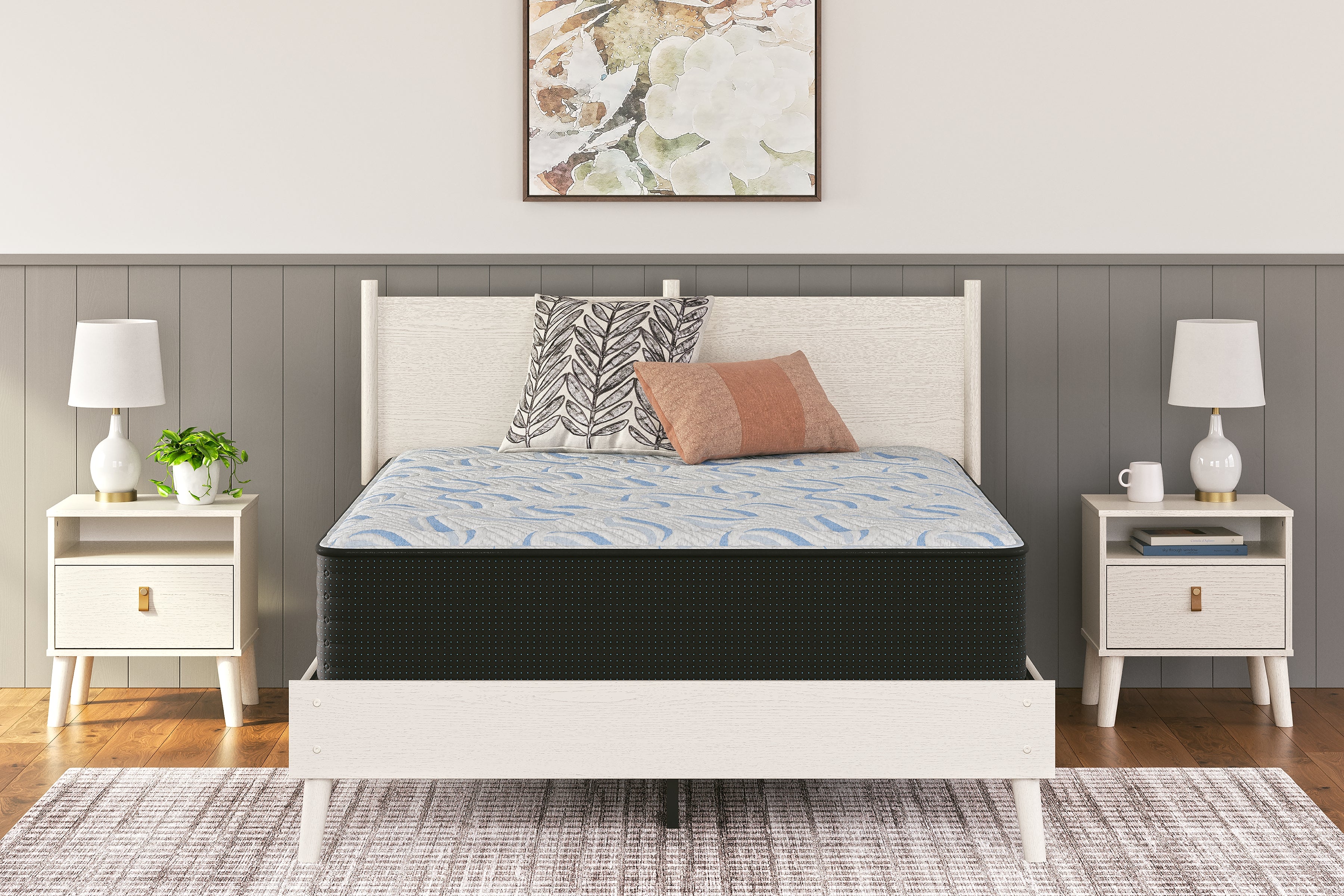 Family Deals Furniture - Ashley Furniture - Elite Springs Plush Mattresses - Twin / Gray/Blue - M40611