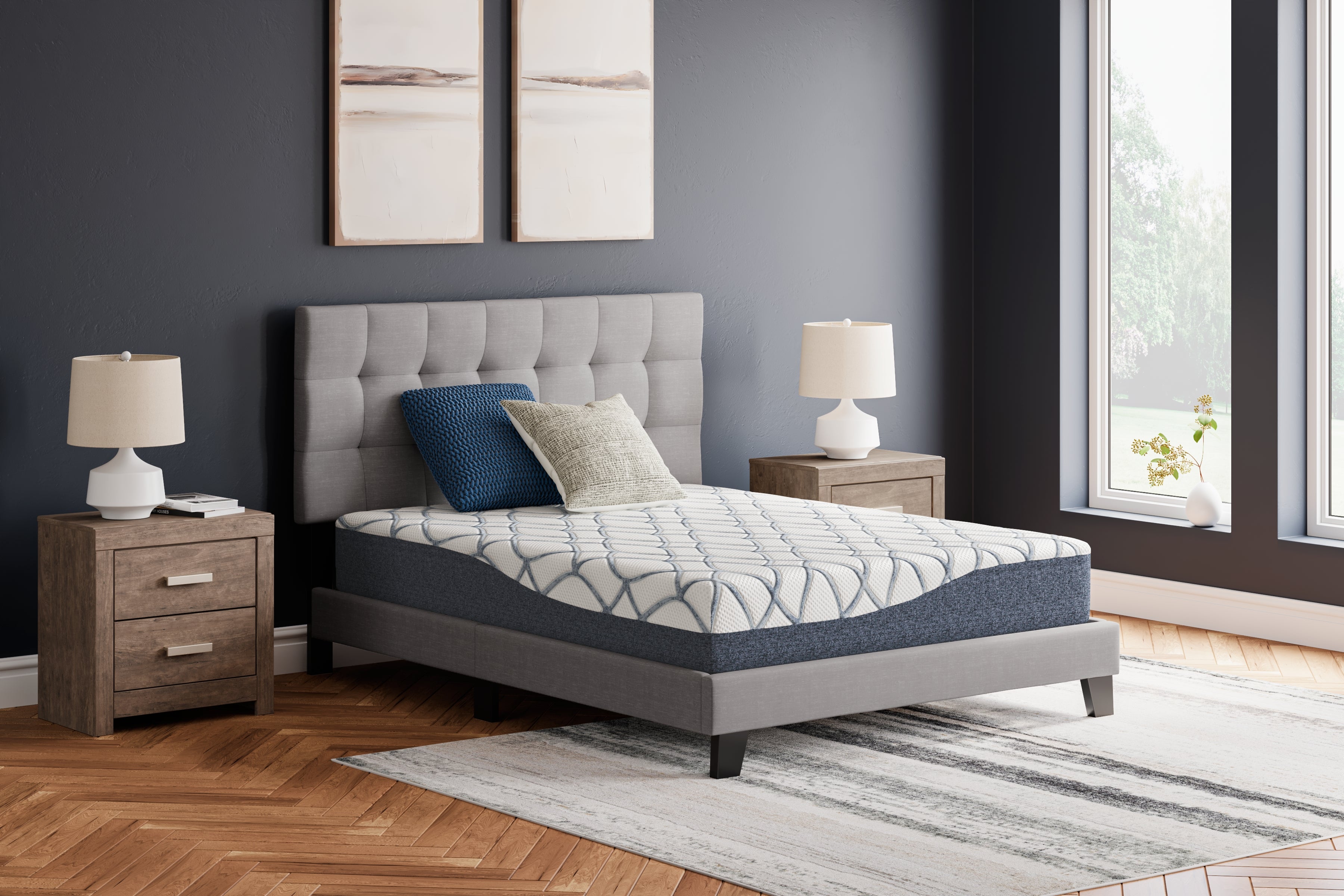 Family Deals Furniture - Ashley Furniture - 10 Inch Chime Elite 2.0 Mattresses - Full / White/Blue - M42521