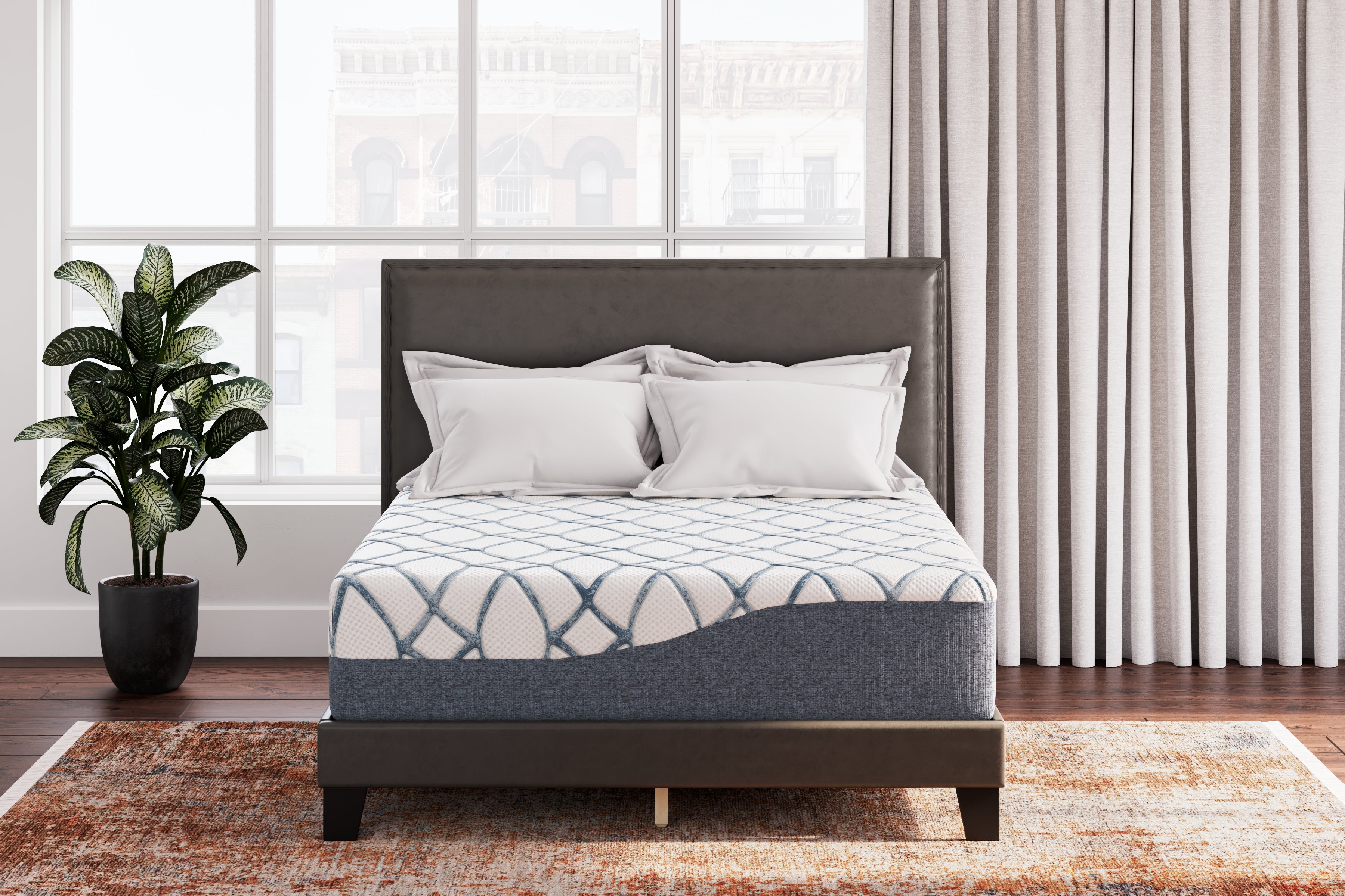 Family Deals Furniture - Ashley Furniture - 14 Inch Chime Elite 2.0 Mattresses - Queen / White/Blue - M42731