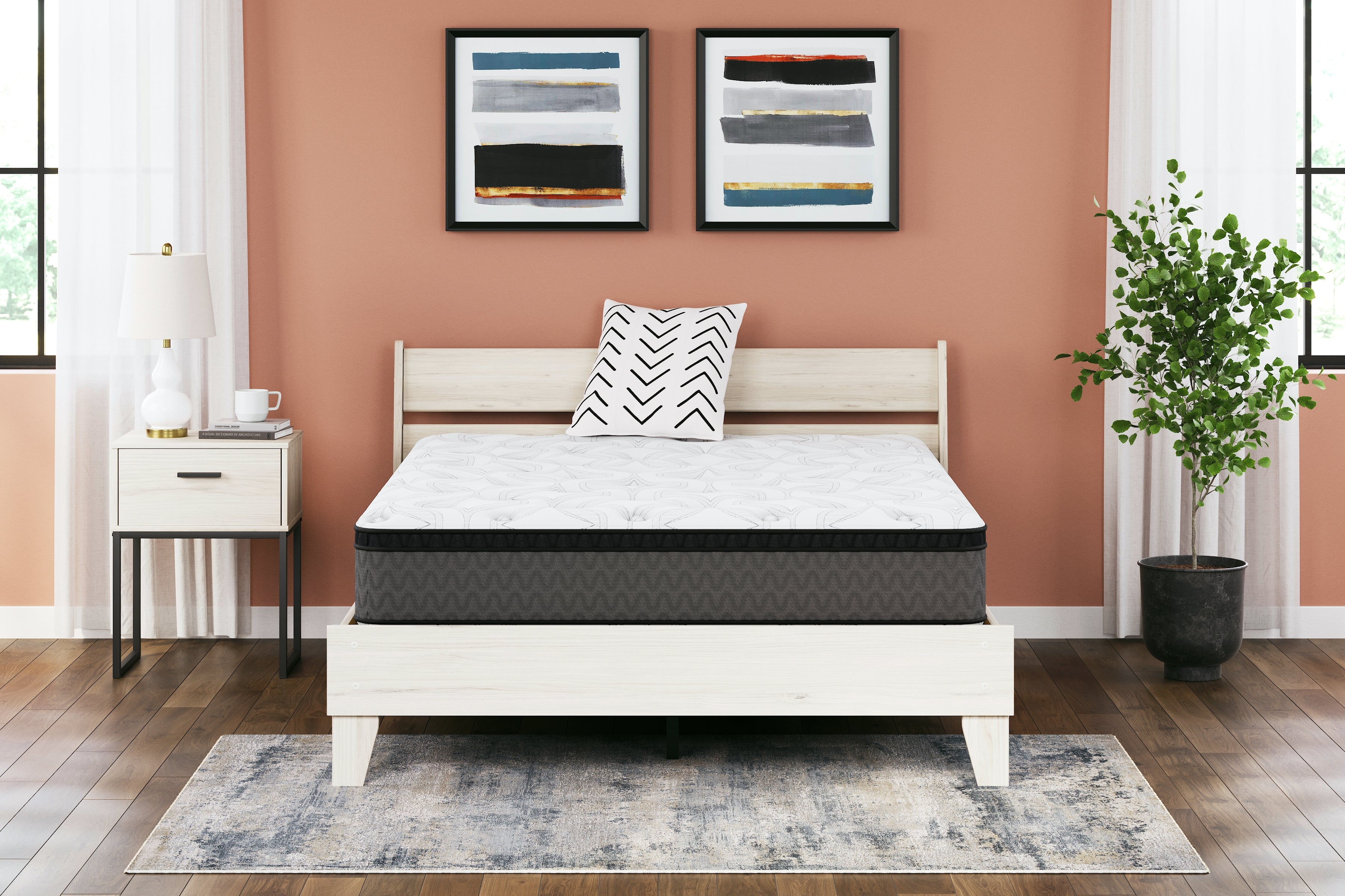 Family Deals Furniture - Ashley Furniture - 12 Inch Pocketed Hybrid Mattresses - Queen / White - M59031