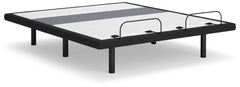 Family Deals Furniture - Ashley Furniture - Best Base with Lumbar and Audio King Adjustable Base - King Adjustable Base / Charcoal Gray - M5X542