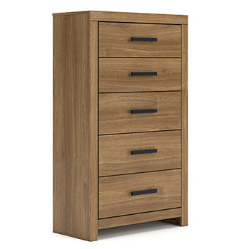 Family Deals Furniture - Ashley Furniture - Broachmyn Bedroom - Five Drawer Chest / Auburn - PCB1116-46