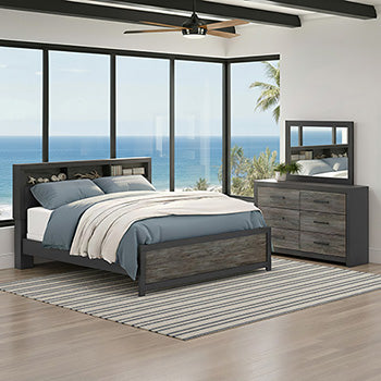 Family Deals Furniture - Ashley Furniture - Broachmyn Bedroom - Six Drawer Dresser / Black/Gray - PCB1118-31