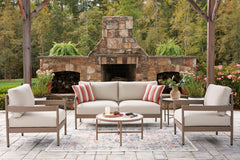 Family Deals Furniture - Ashley Furniture - Bluff Trail Outdoor - Love/Chairs/Tables Set (5/CN) - PCP383-080