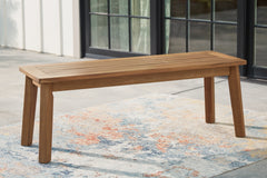 Family Deals Furniture - Ashley Furniture - Janiyah Outdoor - Bench / Light Brown - P407-600