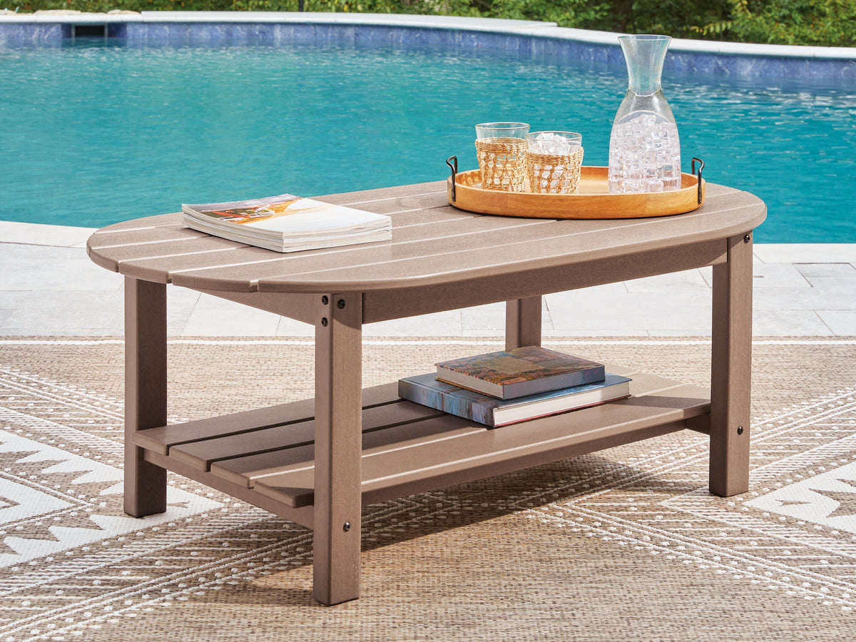 Family Deals Furniture - Ashley Furniture - Grover Beach Outdoor - Oval Cocktail Table - PCP422-700