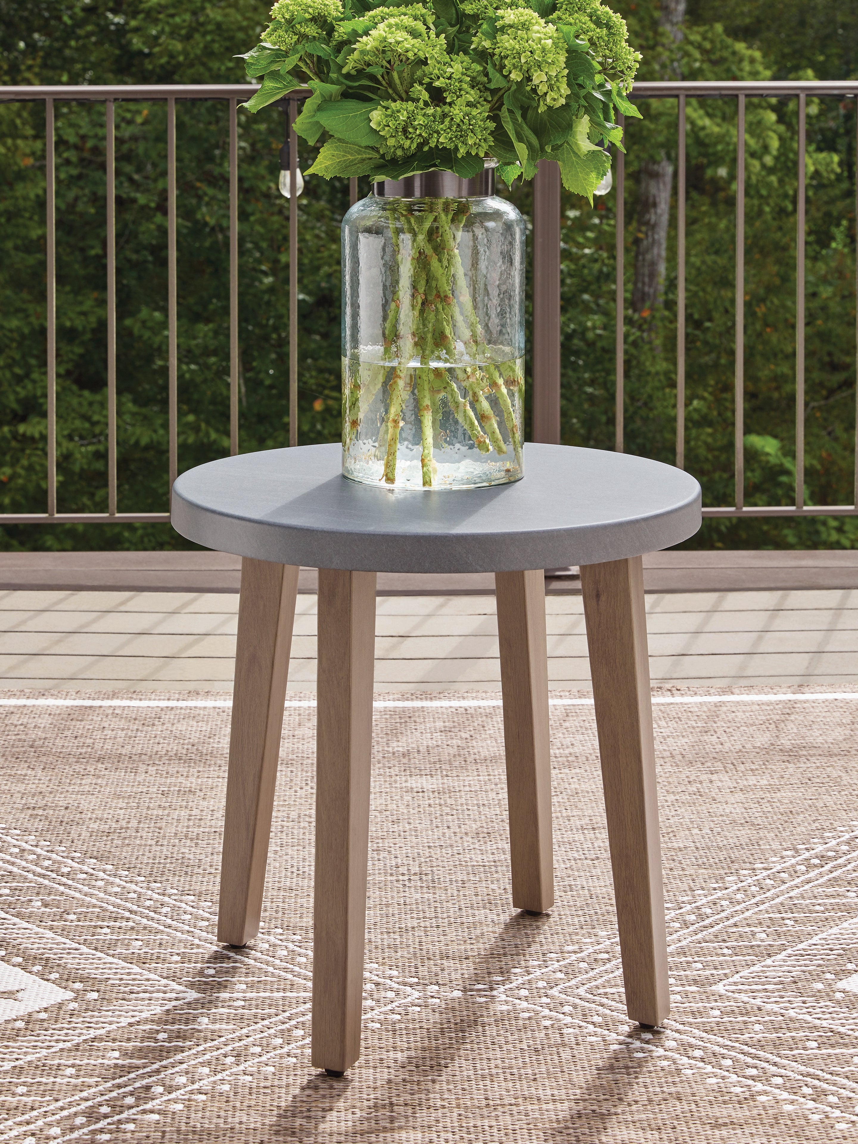 Family Deals Furniture - Ashley Furniture - Harmony Headlands Outdoor - Round End Table / Natural/Gray - PCP428-706