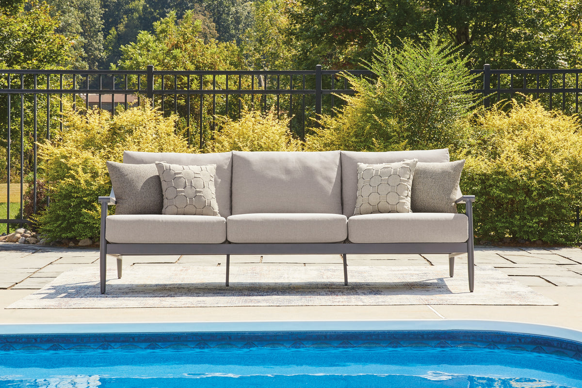 Family Deals Furniture - Ashley Furniture - Ocean Beach Outdoor - Sofa with Cushion - PCP510-838