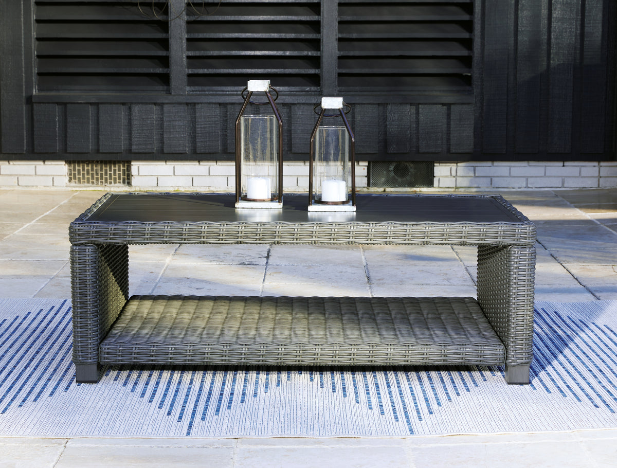 Family Deals Furniture - Ashley Furniture - Elite Park Outdoor - Bench with Cushion / Gray - P518-600
