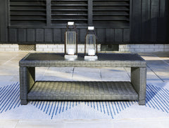 Family Deals Furniture - Ashley Furniture - Elite Park Outdoor - Bench with Cushion / Gray - P518-600