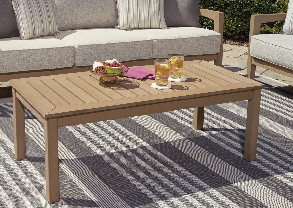 Family Deals Furniture - Ashley Furniture - Hallow Creek Outdoor - Rectangular Cocktail Table / Driftwood - P560-701