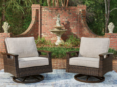 Family Deals Furniture - Ashley Furniture - Monterey Point Outdoor - Swivel Lounge Chair (Set of 2) - PCP760-821