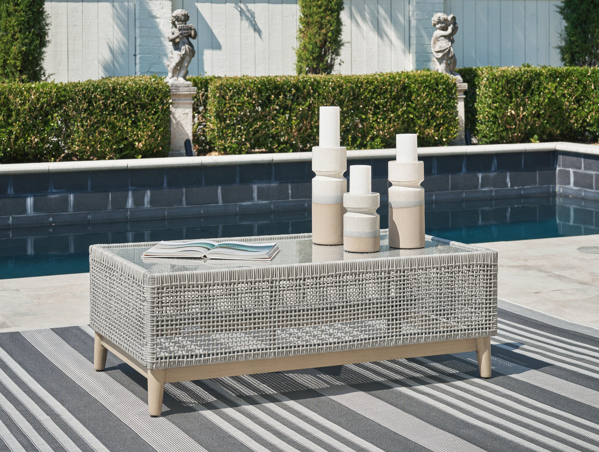 Family Deals Furniture - Ashley Furniture - Seton Creek Outdoor - Rectangular Cocktail Table / Gray - P798-701