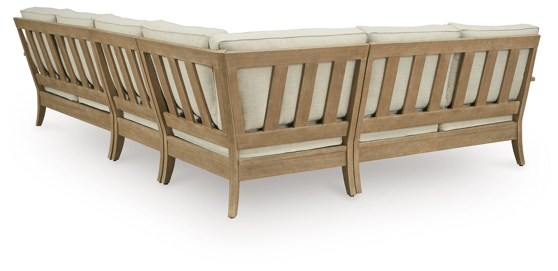 Family Deals Furniture - Ashley Furniture - Clare View Outdoor - 4-Piece Outdoor Sectional / Beige - P801P11