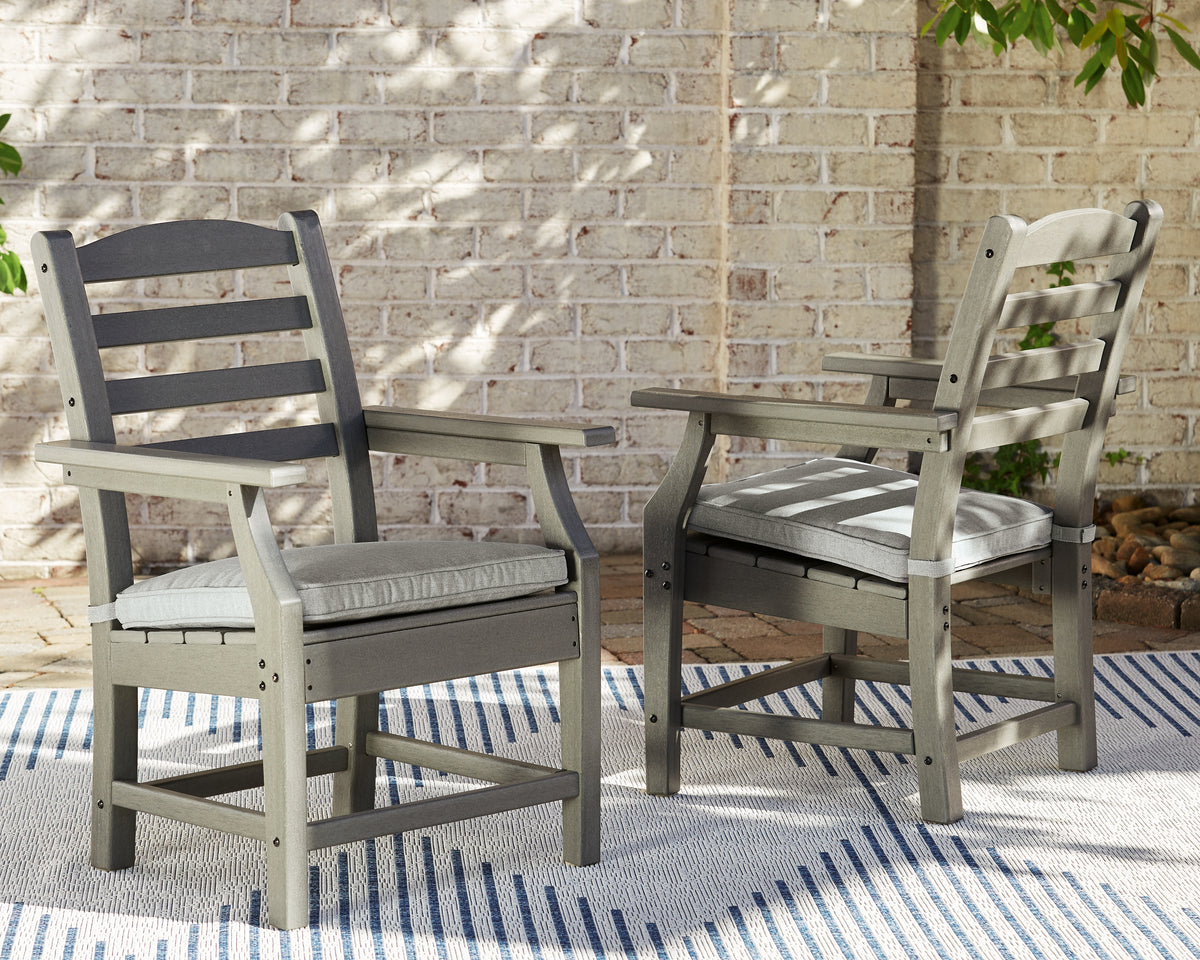 Family Deals Furniture - Ashley Furniture - Visola Outdoor - Bench with Cushion / Gray - P802-600