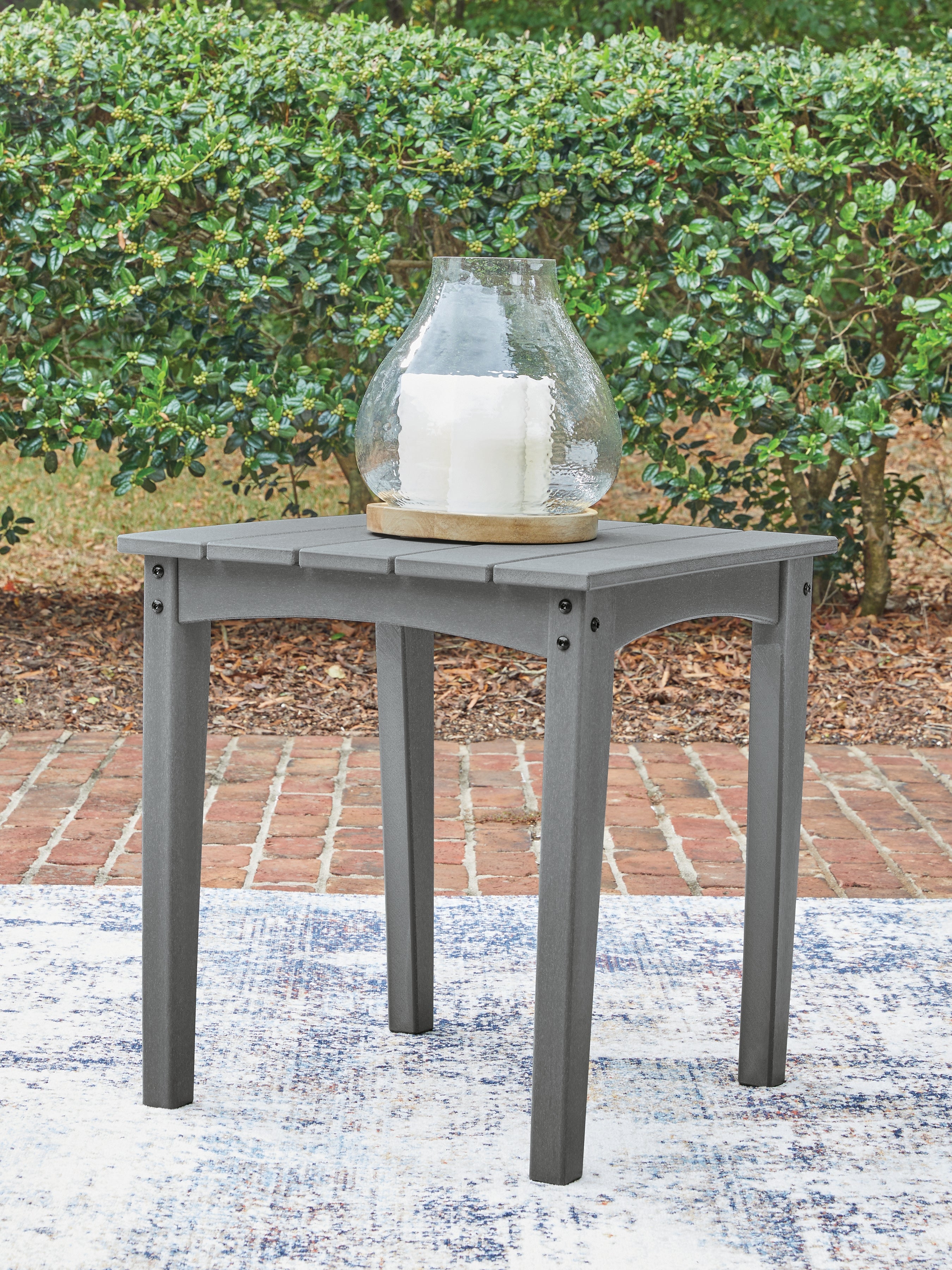 Family Deals Furniture - Ashley Furniture - Cove Beach Outdoor - Square End Table / Gray - PCP803-702