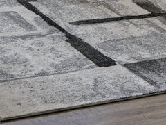 Family Deals Furniture - Ashley Furniture - Brycebourne Rug - 5'3" x 7'7" Rug / Black/Cream/Gray - R404982
