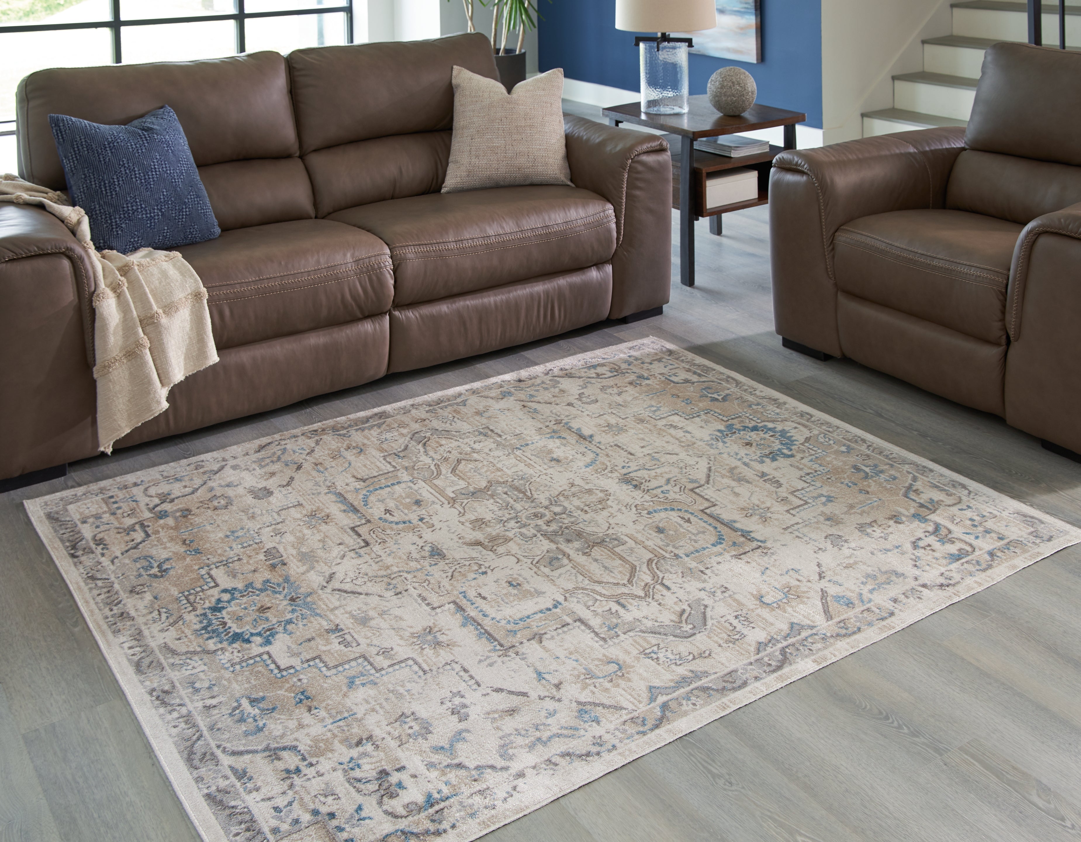 Family Deals Furniture - Ashley Furniture - Barkham Rug - 5'3" x 7' Washable Rug / Multi - R405552