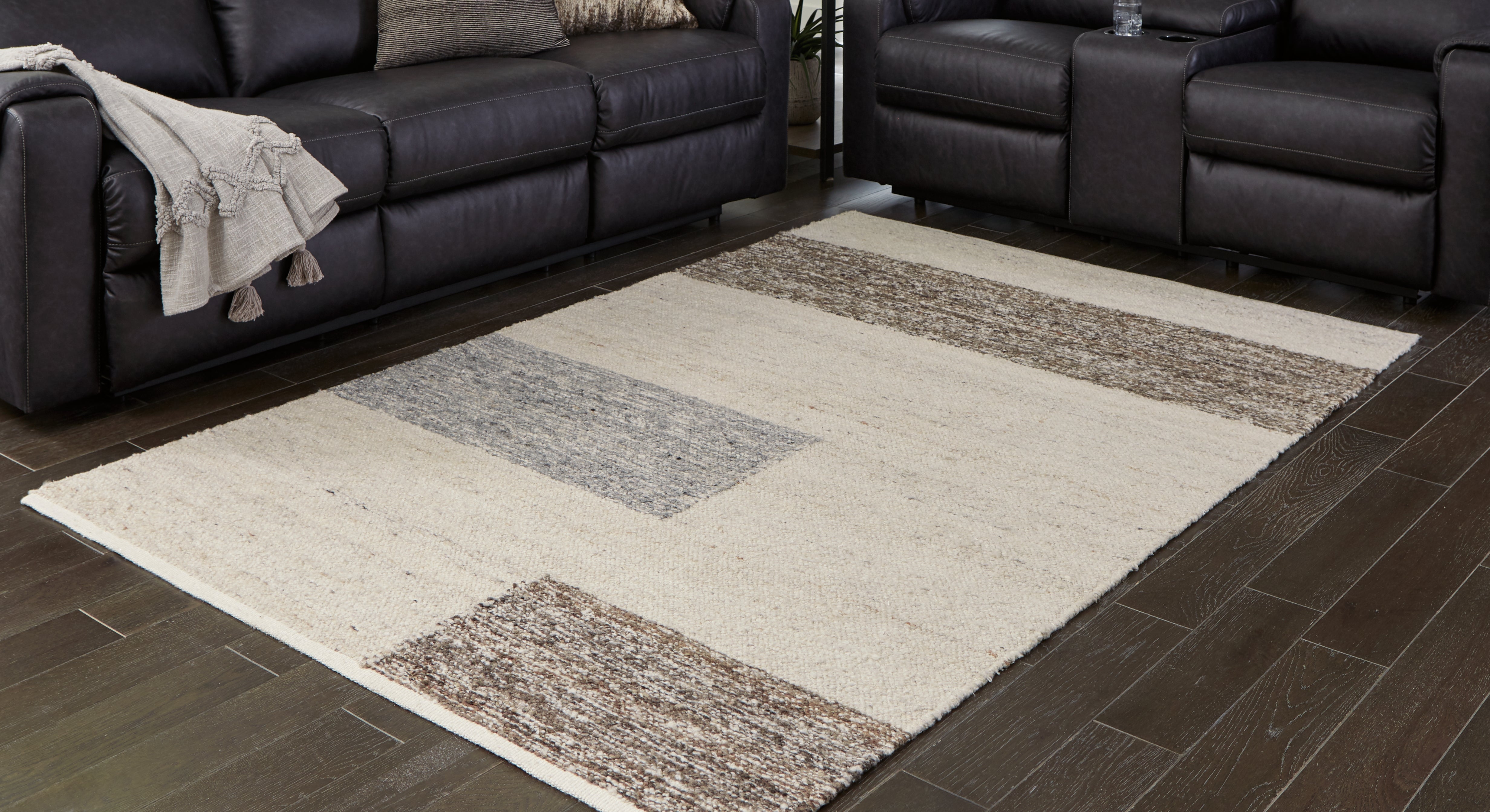 Family Deals Furniture - Ashley Furniture - Barus Rug - 8' x 10' Rug / Beige/Brown/Gray - R406401