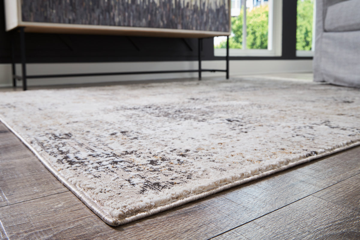 Family Deals Furniture - Ashley Furniture - Elaning Rug - 5' x 7' Rug / Black/Gray/Cream - R406702
