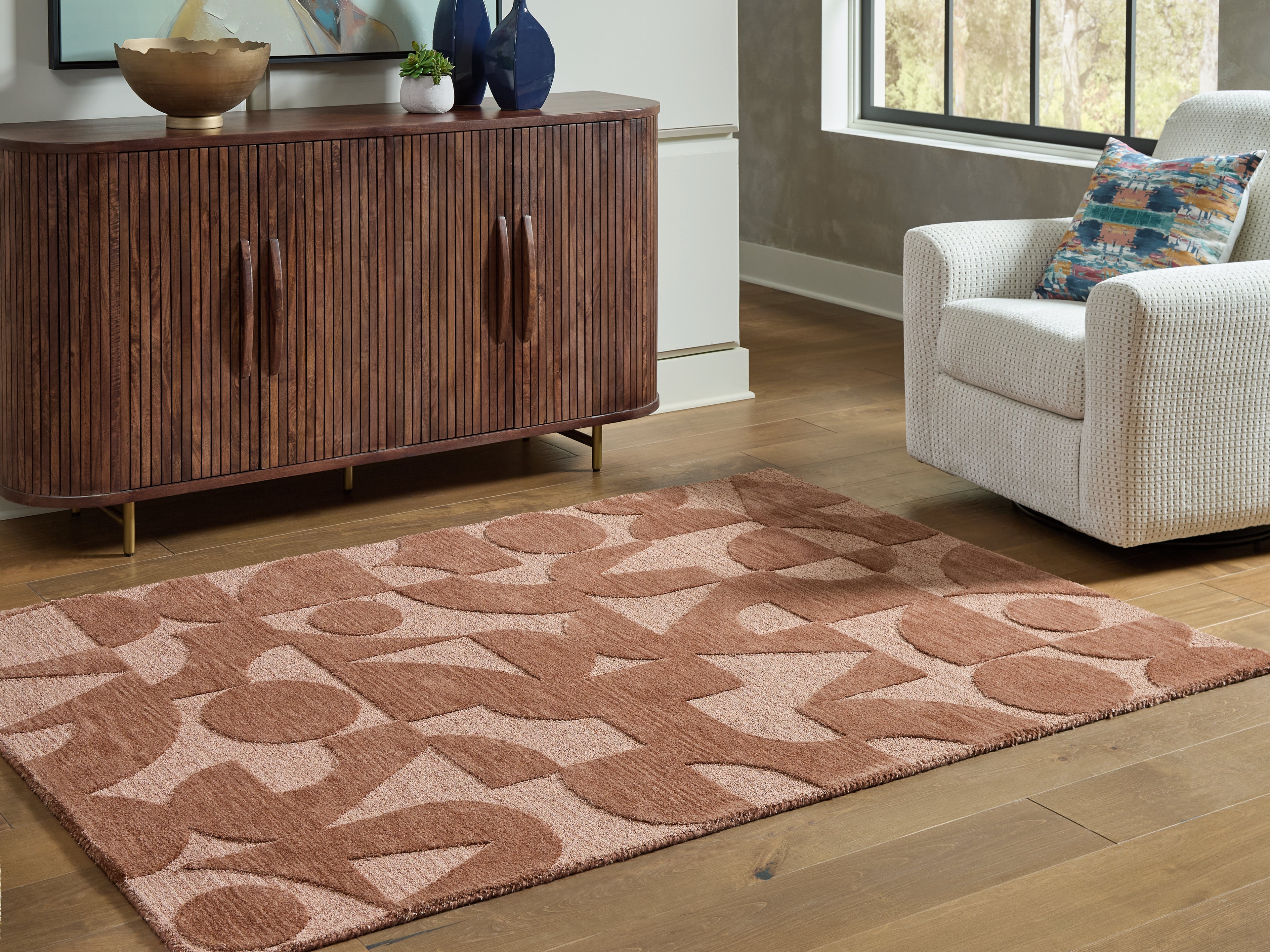 Family Deals Furniture - Ashley Furniture - Perrenton Rug - 8' x 10' Rug / Clay - R407201